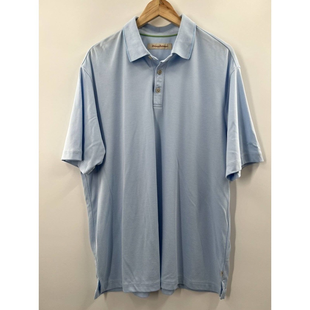 Tommy Bahama Men’s Short Sleeve Light Blue Modal Polo Light Weight Size XL